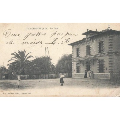 Juan-les-Pins la gare vers 1900 